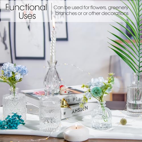 TBWIND Clear Glass Bud Vases Set of 12, Small Vases for Centerpieces - color: Clear-12pcs, size: 12Pcs