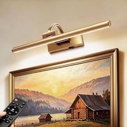 15.6" Battery Operated Picture Light for Wall Art, Brass Finish - size: 15.6 Inch