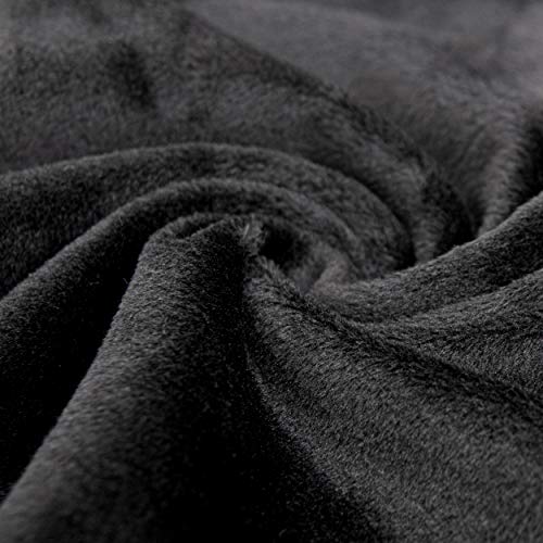 NTBAY King Velvet Pillowcases, Set of 2, Zipper, Black - color: Black, size: 36" x 20" (Pack of 2)