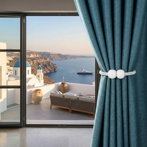 Magnetic Curtain Tiebacks 16 Pack White