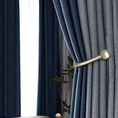 Curtain Holdback, 2 Pcs Wall Mounted Drapery Tiebacks with Screws, Silver - color: 2 Pcs, Silver
