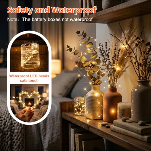 8 Pack Rechargeable LED Fairy Lights 7Ft 20LED Battery Operated - color: Multicolor