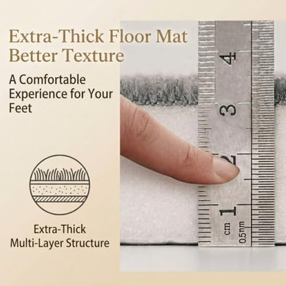 Thick Memory Foam Bath Mat, Absorbent Kitchen Shower Floor Rug, Dark Gray - color: Dark Gray