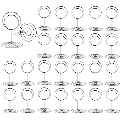 Table Number Holders, 26PCS Place Card Holder, Photo Holder (2" Silver) - color: Silver, size: Small