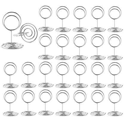 Table Number Holders, 26PCS Place Card Holder, Photo Holder (2" Silver) - color: Silver, size: Small