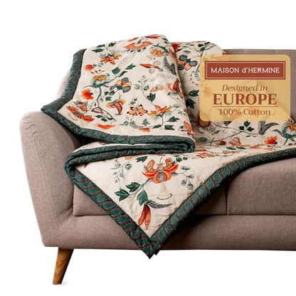 Maison d' Hermine Throw Blanket for Couch Lightweight Soft (50''X60'') - color: 011 - Dalida, size: 50"x60"
