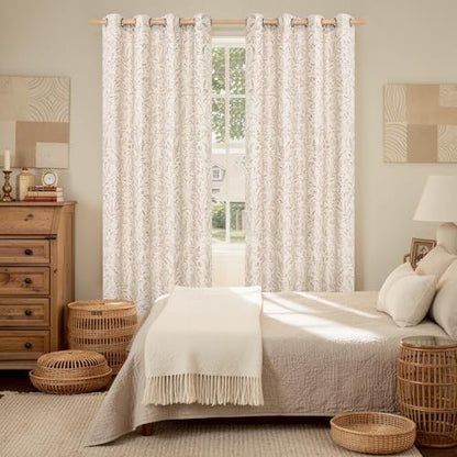 BGment Oatmeal Linen Curtains 72 Inch Length for Living Room 2 Panels - color: Oatmeal, size: 52"W x 72"L (Pack of 2)
