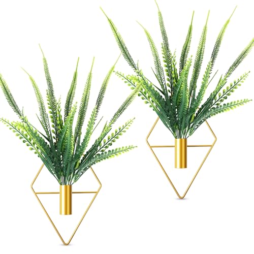 Canlierr 4 Pcs Hanging Plants Wall Decor, Boston Fern, Gold - color: Gold, size: Boston Fern