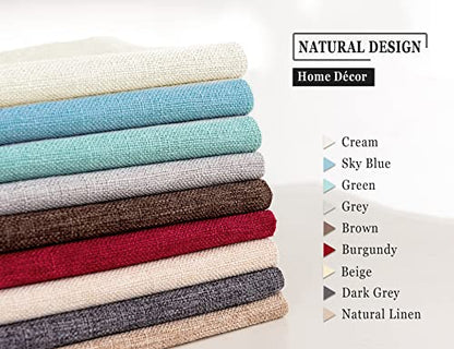 Stellhome Linen Throw Pillow Covers Square Solid Burlap Cushion Covers for Bed Couch Sofa Bench, 18 x 18 inch (45 cm), Beige, Set of 2 - color: Beige, size: 18" x 18" (Pack of 2)