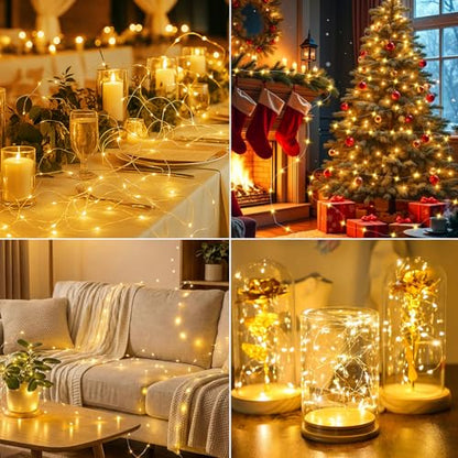6 PCS Warm White Fairy Lights ＆ Remote 7ft 20 LED Light - color: Warm White, size: 6 PCS