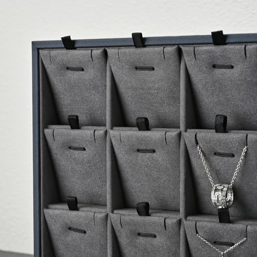 24 Grid Removable Insert Jewelry Necklace Display Tray - size: 24 Grid with Insert