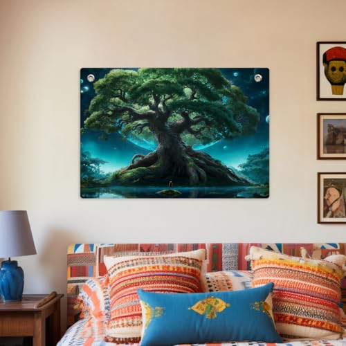Cosmic Tree of Life Tapestry Banner Flag, Fantasy Lovers Nature Enthusiasts - color: Multi 0670