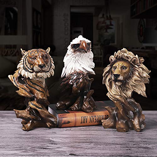 FUNSXBUG 10.8 Inch Resin Tiger Statue Sculpture Animal Collectible Figurine Gift Idea Home Desktop Decoration