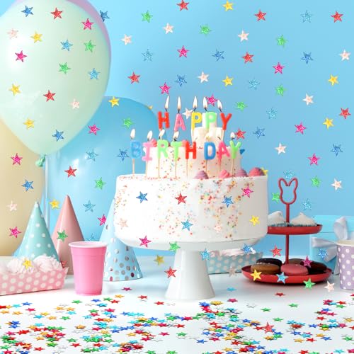 MARFOREVER Rainbow Star Confetti Glitter Star Confetti Party Supplies - style: Rainbow Star