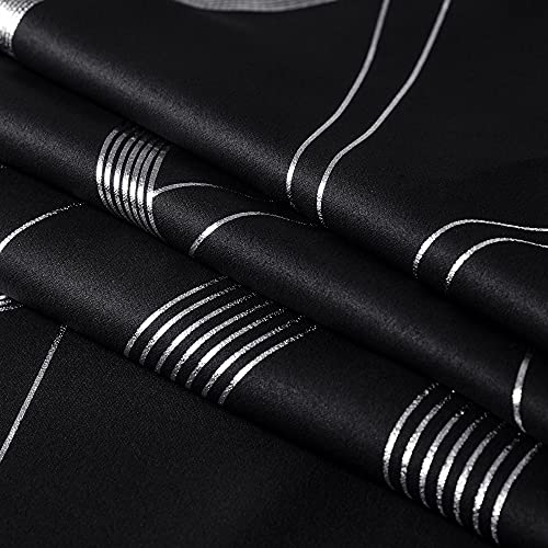 NICETOWN Black Out Curtains for Small Window, 2 Panels, 42 by 48 inch - color: 1 - Black, size: 42"W x 48"L (Pack of 2)