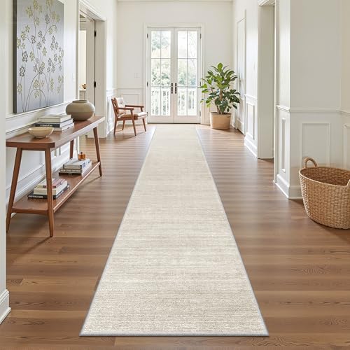 Valenrug 2x12 Runner Rug Non Slip, Washable Rug Runners for Hallways, Beige - color: 01-beige, size: 2' x 12' (Runner)