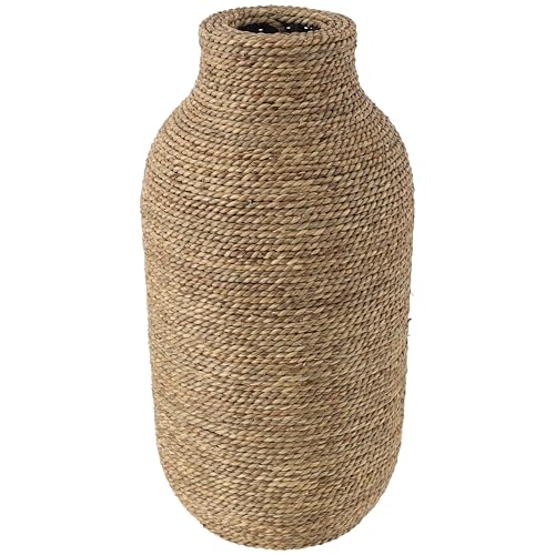 Deco 79 Seagrass Vase, Vase 10" x 10" x 19", Brown - size: 10" x 10" x 19"