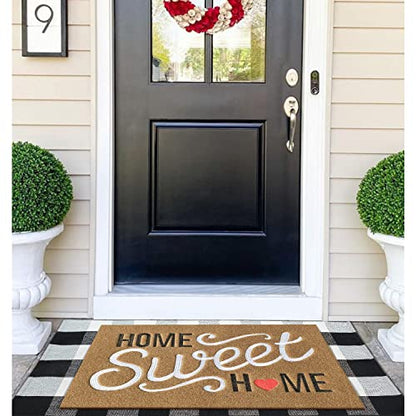 AAZZKANG Brown Doormat Large 36"x24" Home Sweet Home Welcome Mat - color: Brown, size: 24" x 36" (Rectangular)