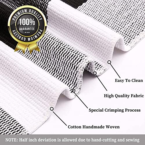 KILOCOCO Buffalo Plaid Checkered Rug 27.5x43 in Black White Front Door Rug - color: Black and White, size: 2'4" x 3'7" (Rectangular)