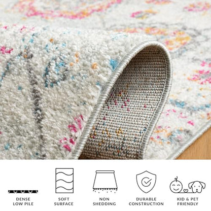 SAFAVIEH Madison Collection Runner Rug - 2'3" x 8', Grey & Gold, Boho Chic Glam Paisley Design, Non-Shedding & Easy Care, Ideal for High Traffic Areas in Living Room, Bedroom (MAD600F) - color: Grey/Gold, size: 2'3" x 8' (Runner)