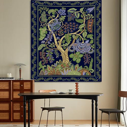 Apdidl Green Boho Tapestry for Bedroom, Hippie Tree of Life Wall Tapestries - color: K - Boho Tree Tapestry, size: 60"L x 51"W
