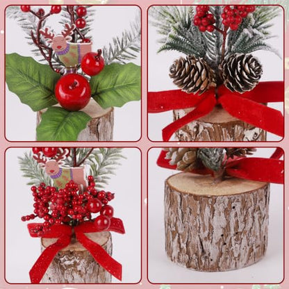 winemana Christmas Table Decorations Indoor Xmas Centerpieces Decor, 6 Pack - size: Style 8