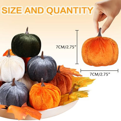Super Holiday 15PCS Fall Pumpkins for Indoor Autume Thanksgiving Home Decor
