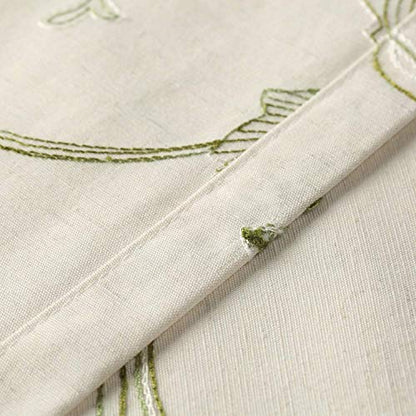 VOGOL Vines Embroidered Curtains Valance, Rod Pocket Valances for Windows, 52 x 18 Inch, Grass Green - color: Green, size: 52"W x 18"L (Pack of 1)