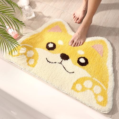 Molesun Dog Bath Mat 18x30, Soft Absorbent Microfiber Bath Rugs - color: Dog