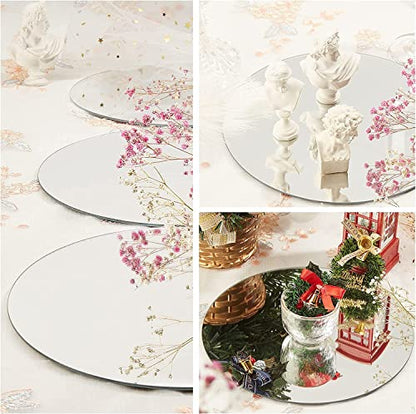 8 inch Glass Round Wall Mirror, 2mm Small Circle Mirror for Wall - size: 7.9"L x 0.1"W