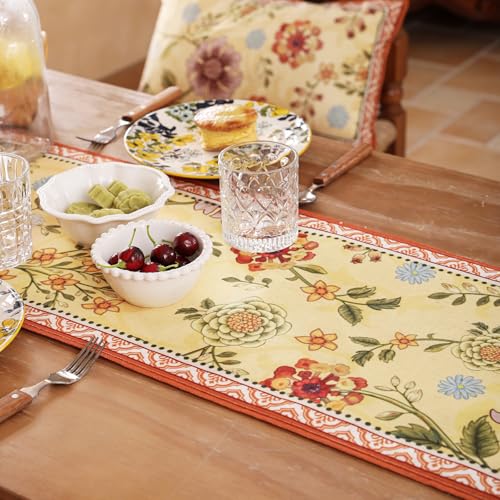 bilin gaier Designer French Linen Table Runner,87"x12"-Bellano - color: Bellano, size: 12"*87"