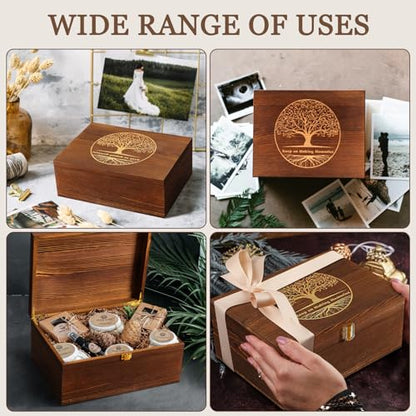 Wooden Keepsake Box Large Tree of Life - Decorative Memory Boxes
