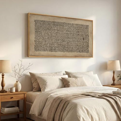 Large Framed Wabi Sabi Abstract Wall Art for Living Room, 60x30 Inch - color: Brown Black, size: 60"L x 30"W