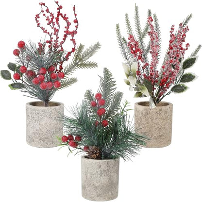 winemana Mini Christmas Tree Table Decorations Indoor Holiday Office Decor - size: Style 5
