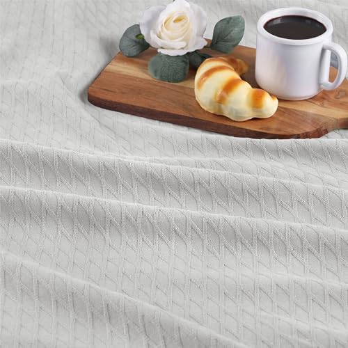 Superior Cotton Blanket, Lightweight, Breathable Bedding, King, Platinum - color: Platinum, size: King