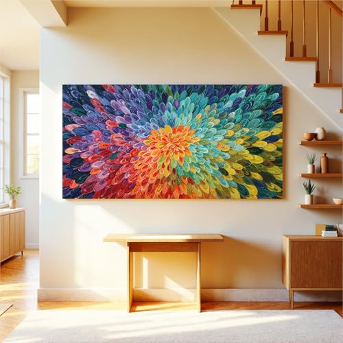 Abstract Wall Art Decor Modern Wall Art Pictures For Bedroom Colorful Artwork For Walls Canvas Wall Art Decor For Living Room Canvas Art Prints Home Office Aesthetic Wall Decorations 24" X 48" - color: QLS-04B, size: 48"L x 24"W