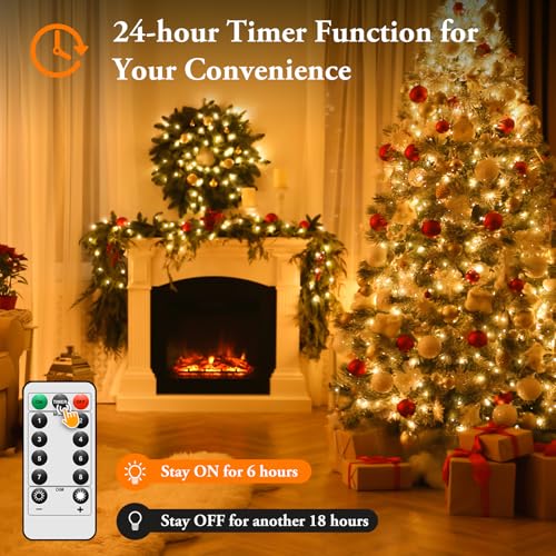 2 Pack 33FT 100 LED Fairy Lights Battery Operated with Timer & Remote