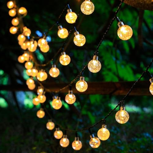 33Ft 80 LED Globe String Lights, Crystal Ball Fairy Lights for Indoor Outdoor Bedroom, Wedding, Patio, Garden, Holiday and Party Decoration - color: Warm colors, size: 10M