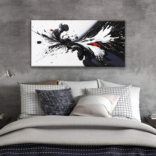 QSQ Black And White Wall Art Modern Abstract Wall Art Print 20 × 40 In - color: KA7D, size: 40"L x 20"W