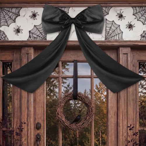 Wavwavw Black Large Bow Decor Coquette for Backdrop, 24 x 36 Inches - color: Black, size: 24 x 36 Inches