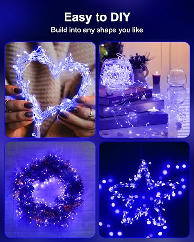 Minetom Fairy Lights Battery Operated, Twinkle String Lights 5ft 60LED - color: Blue
