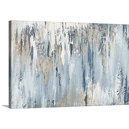 CANVAS ON DEMAND Blue Illusion Canvas Wall Art Print by Patricia Pinto, Abstract, Contemporary, Home Decor, Artwork, 60"x40" Modern Artwork, 60"x40" - size: 60"L x 40"W
