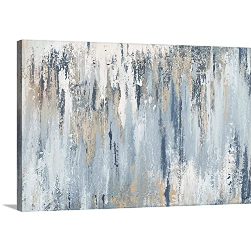 CANVAS ON DEMAND Blue Illusion Canvas Wall Art Print by Patricia Pinto, Abstract, Contemporary, Home Decor, Artwork, 60"x40" Modern Artwork, 60"x40" - size: 60"L x 40"W