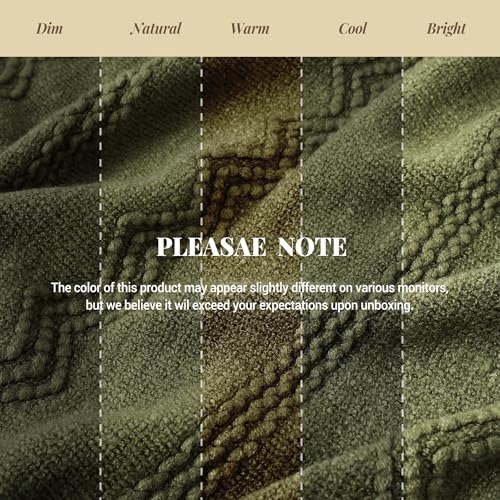 BATTILO HOME Olive Green Throw Blanket for Couch, 50"x60" - color: Army Green, size: 50 x 60 in.