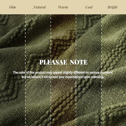 BATTILO HOME Olive Green Throw Blanket for Couch, 50"x60" - color: Army Green, size: 50 x 60 in.