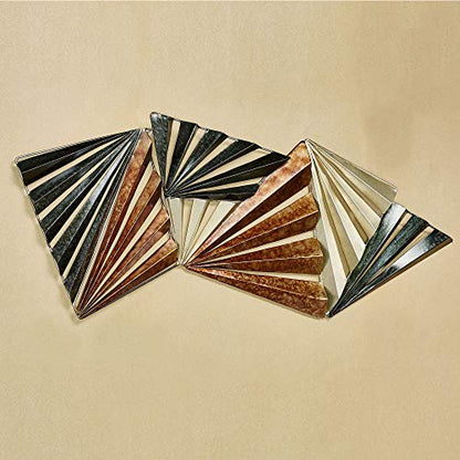 Touch of Class Convergence Abstract Wall Art - Multi Metallic - Large Metal Sculpture for Bedroom, Living Room - Contemporary Style Decor