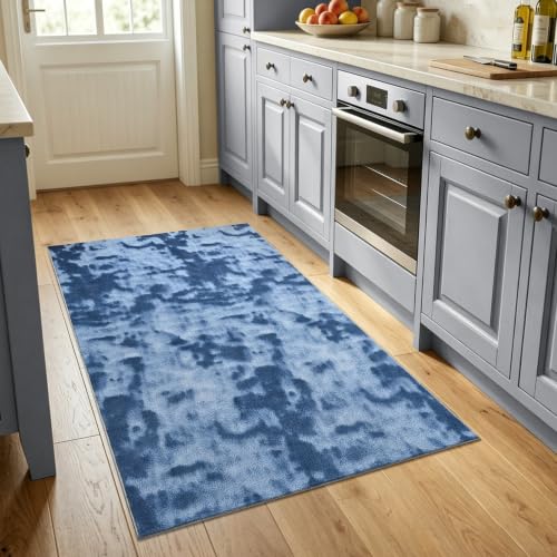 3x5 Tie-dye Dark Teal Area Rug Washable Non-Slip Soft for Bedroom Kitchen - color: 20 Tie-dye Dark Teal, size: 3' x 5' (Rectangular)