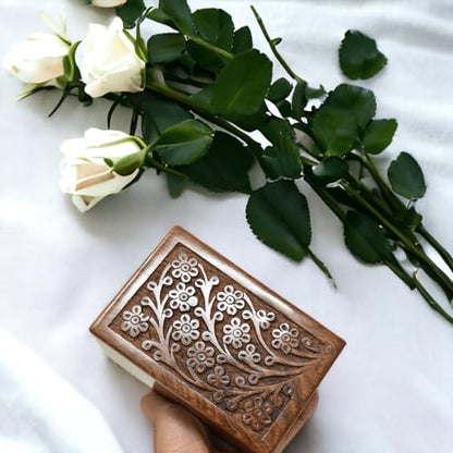 Handcrafted Keepsake Wooden Urn Box for Ashes - Beautiful Wooden Urn Tree of Life Design Handmade Rosewood Cremation Urns - Small Wood Box Cremation urns - size: Medium