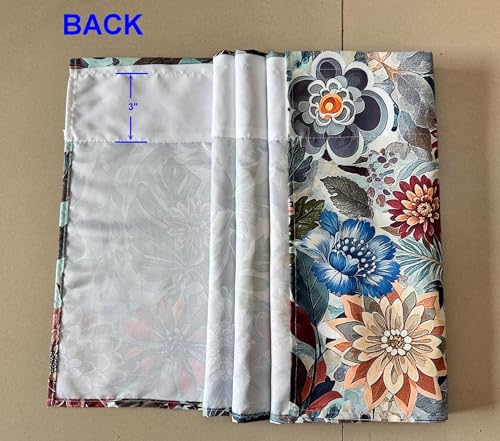Bohemian Floral Dahlia Scroll Paisley Window Valance 52x16 Inches - color: Dahlia-gray