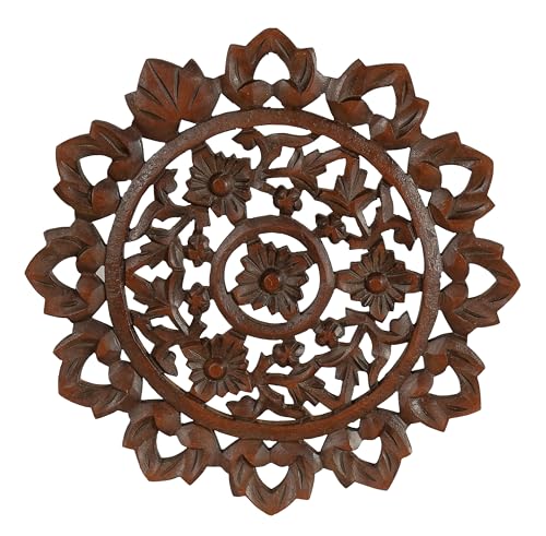 The Wooden Town Wall Art, Wood Wall Panel, 12x12 Inch, Burnt, Rustic Wall Decor - color: Burnt, size: 12"L x 12"W